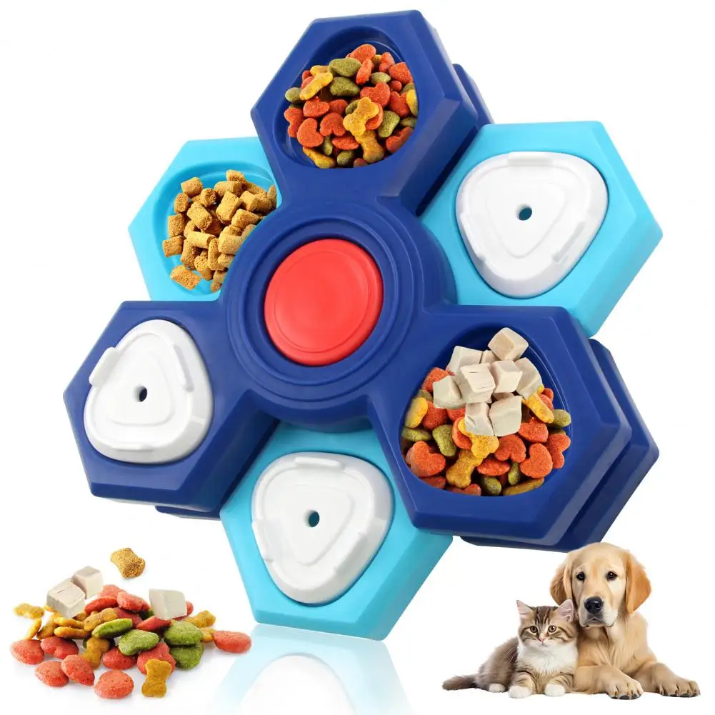 Slow Feeder Dog Bowl Dog Puzzle Feeder Toy with Spinning Layers for Slow Eating Anti Pet Slow Food Plate Down Food for Dogs