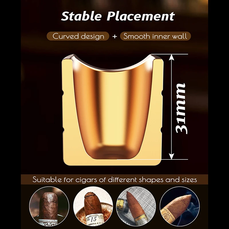 2026 جديد 2 في 1 حامل السيجار متعدد الوظائف السيجار الحفر علبة محمولة طقم هدايا سبائك السيجار الملحقات #5