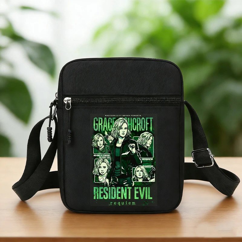 Residents Evils Crossbody Bags Game Leon Kennedy Men Outdoor Sports Shoulder Bag Boys Travel Phone Pouch Student Gift Hot Sales view 3