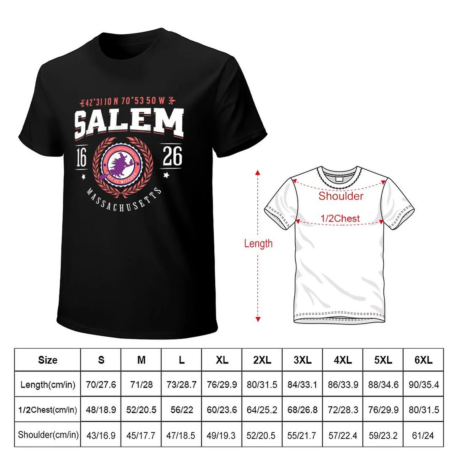 Salem Massachusetts Witch Tourist Souvenir Halloween T-Shirt Holiday All Match T-Shirt