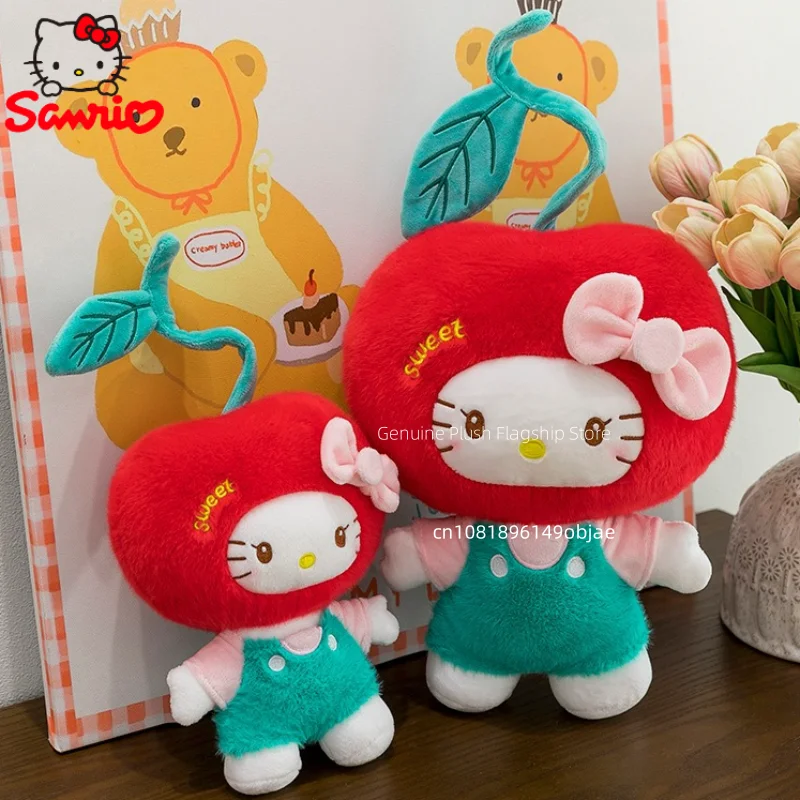 45 cm Sanrio Hello Kitty Cherry Cartoon Anime Pluche Gevulde Pop Leuke Kamer Decoratie Knuffels Kussen Peluche Ornamenten Geschenken