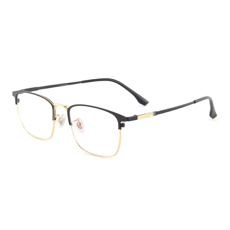 

52mm Alloy Glasses Frame Men 2023 Fashion Business Metal Square Eyeglasses Male Myopia Optical Spectacle frame 96020