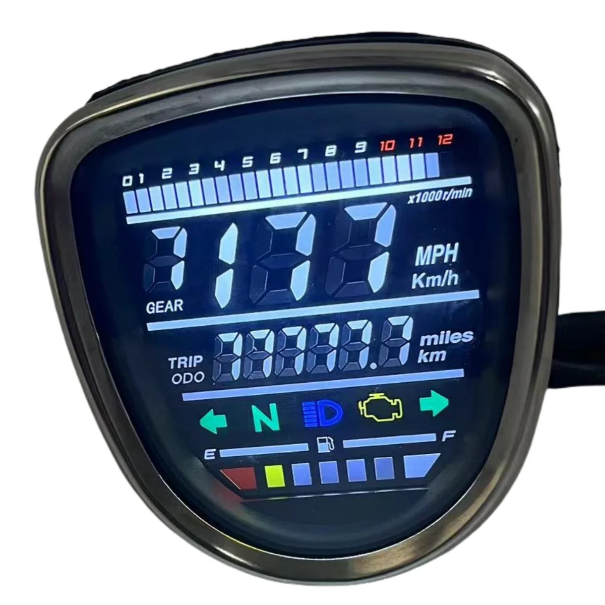 لهوندا C50 C70 C90 جواز سفر شبل دراجة نارية LED عداد السرعة الرقمي عاصي #1