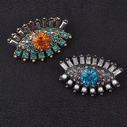 Spilla creativa perla strass Evil Eyes spille Classic barocco Color oro occhi spilla spille accessori per abbigliamento