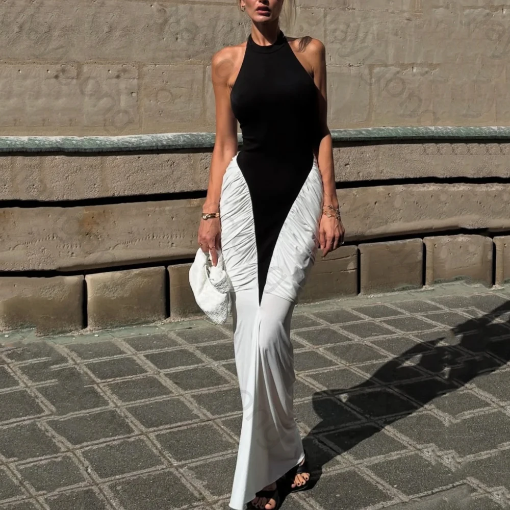 

Элегантные вечерние платья без рукавов с круглым вырезом, сексуальное плиссированное длинное платье, изысканные платья высокого качества для выпускного вечера для женщин по индивидуальному заказу