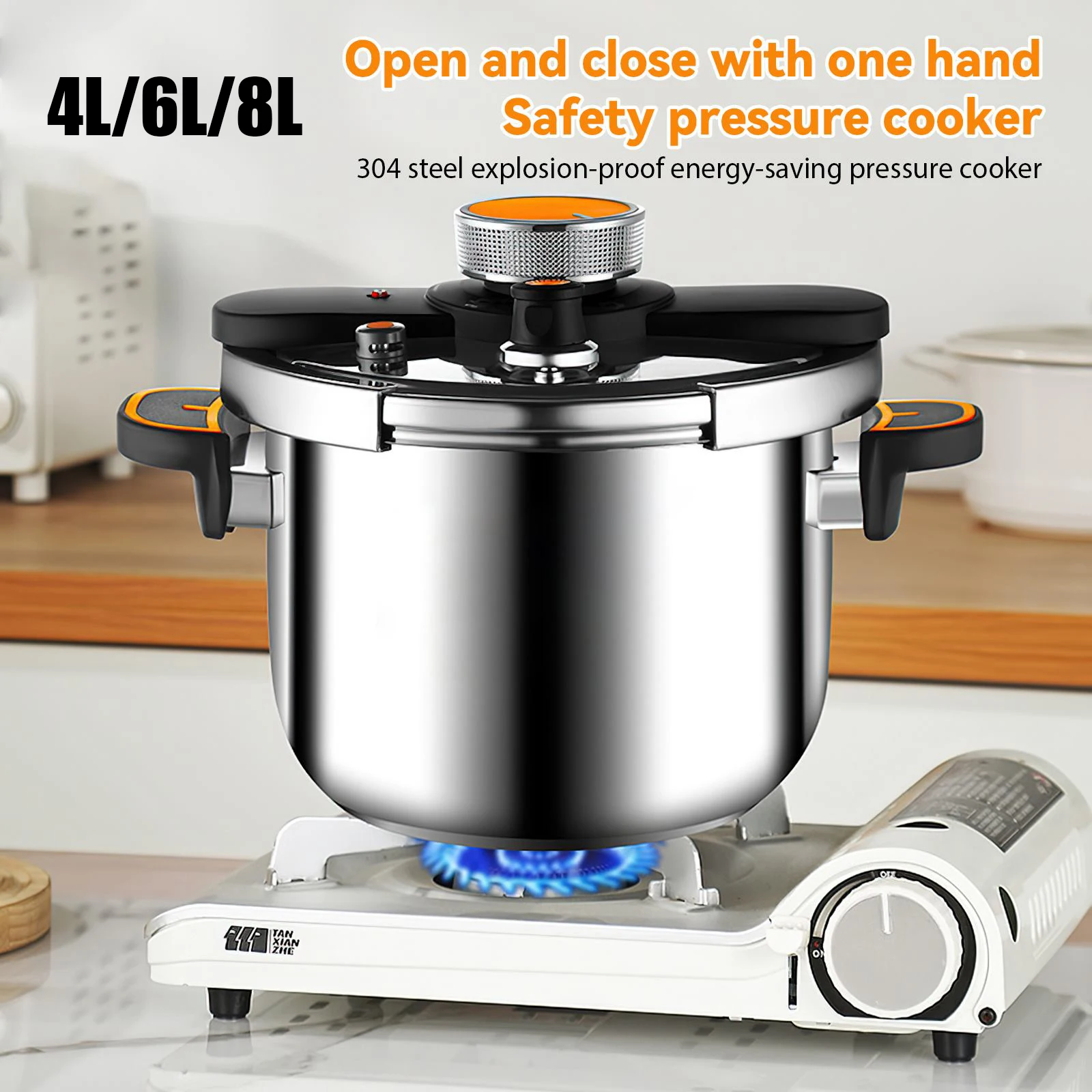 4l/6l/8l Schnell kochtopf Haushalts gas Induktion sherd Universal Lebensmittel qualität Edelstahl explosions geschützter Schnell kochtopf