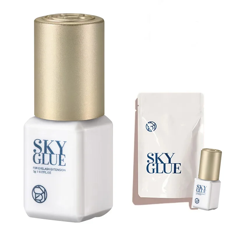 1 Bouteille Original Sky RA-01 0.5s vaccage Rapide Extension De Cils Colle 5ml Corée SKY S + Colle Professionnel SKY Gold Cap Lash Glue