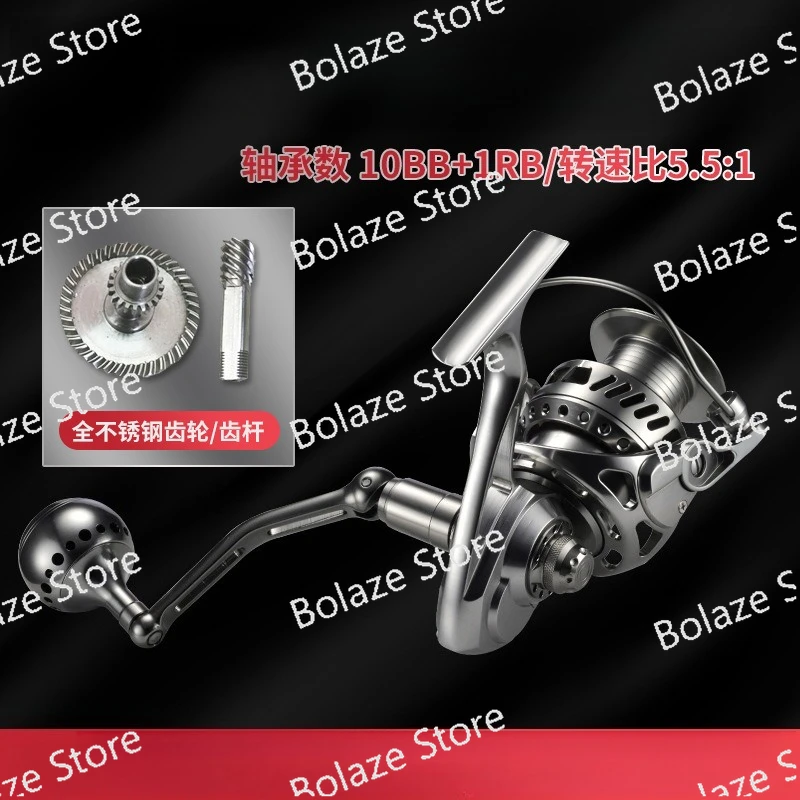 

Цельнометаллическая катушка для спиннинга из алюминиевого сплава с карбоновым тормозом и шестерней из нержавеющей стали