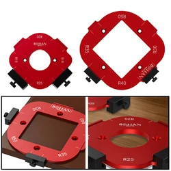 Woodworking Router Arcs Angle Positioning Template Corner Radius Routers R10-R50 Radius Jig Wood Milling Cutter Round R-corner