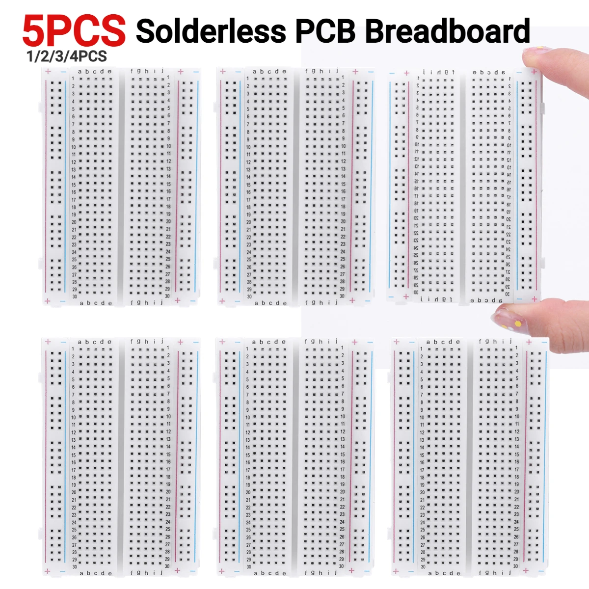 400 타이 포인트 솔더리스 PCB 브레드보드, 접합 가능한 범용 테스트 프로토보드, DIY 미니 브레드 보드, 버스 테스트 회로 보드용 