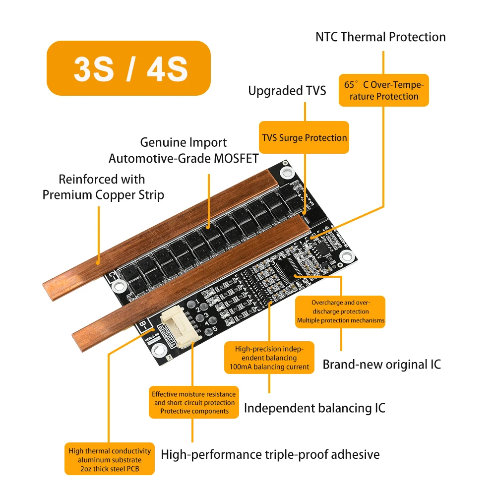 Bms 3S 12.6V 4S 16.… - image