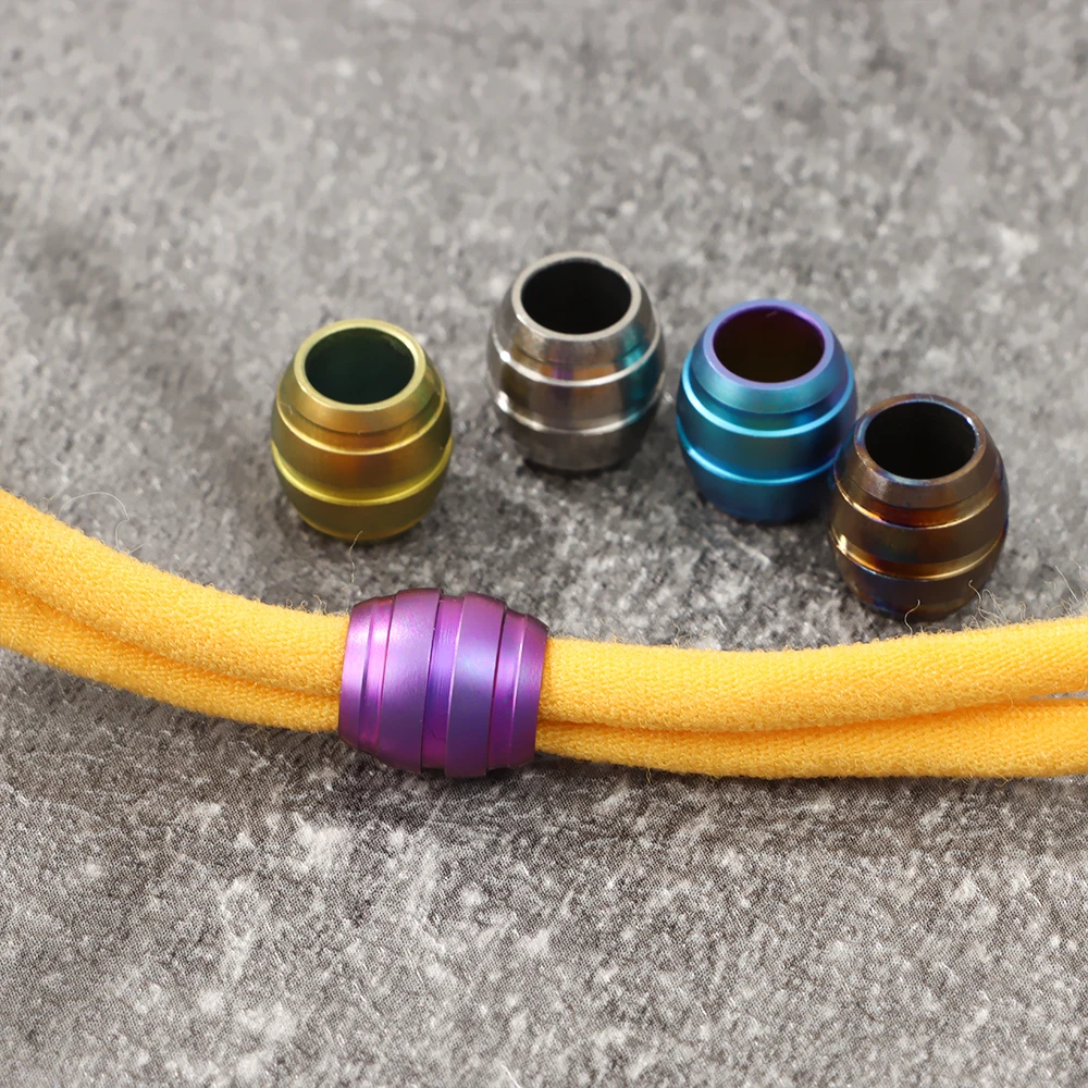 Colorful Titanium Alloy Knife Beads Paracord Umbrella Rope EDC Screw Thread Paracord Bead Zipper Accessories Outdoor Multi Tool