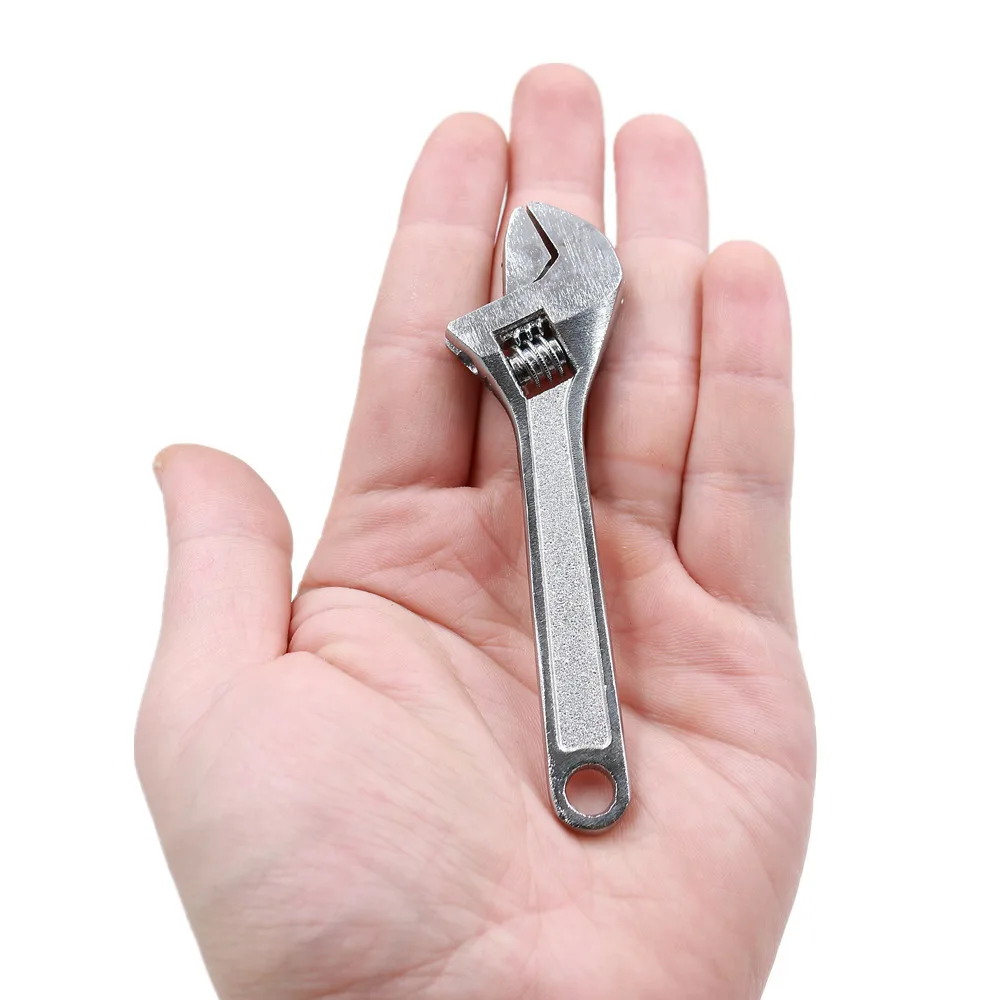 1Pc All Steel 2.5/4 Inch Adjustable Wrench Mini Open Wrench Ideal For DIY Home Repair Perfect Gift For Mechanics Handymen