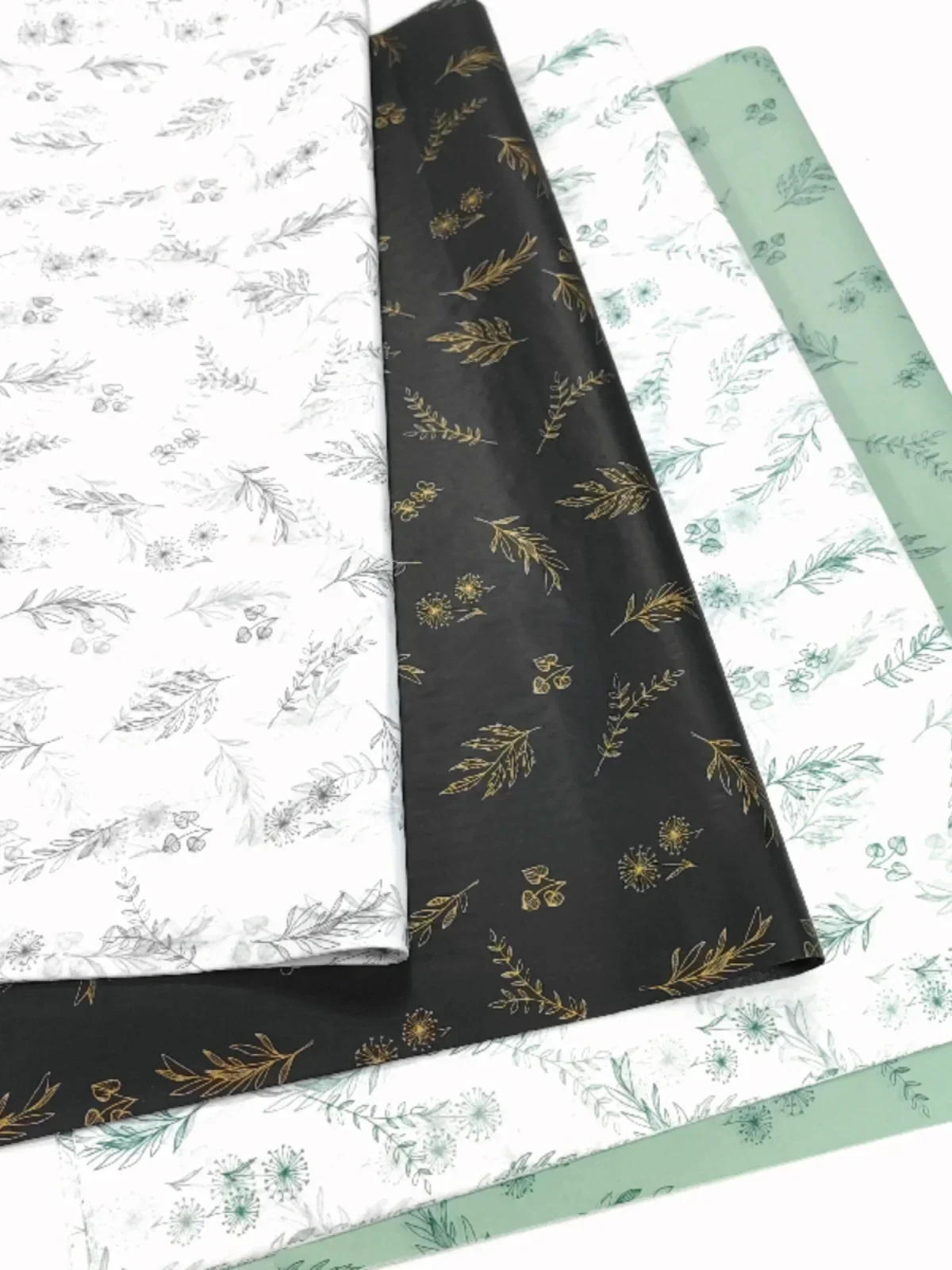 

50x70cm Plant Printing Gift Tissue Paper Lining Packaging Paper Packaging for Business Order 50 Sheets/lot