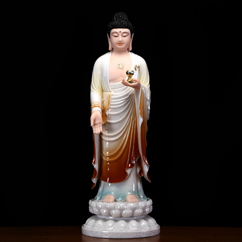 48CM Large 3PCS High grade XI FANG SAN SHENG Buddha statue Amitabha Guanyin Mahasthamaprapta HOME shrine Efficacious