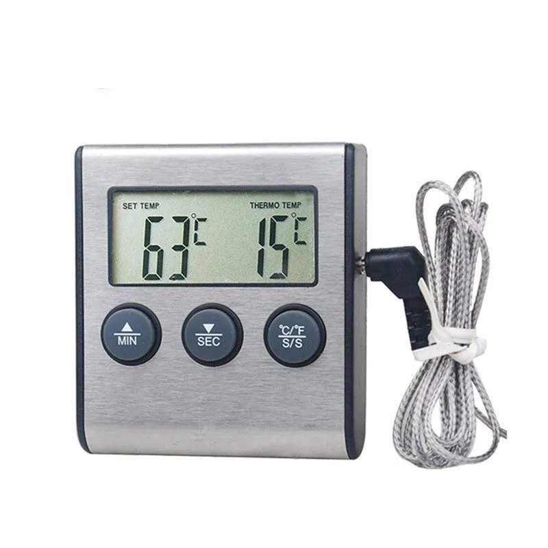 1~20Pcs TP700 Probe Thermometer BBQ Food Electronic Digital Display Thermometer Timer Alarm Function