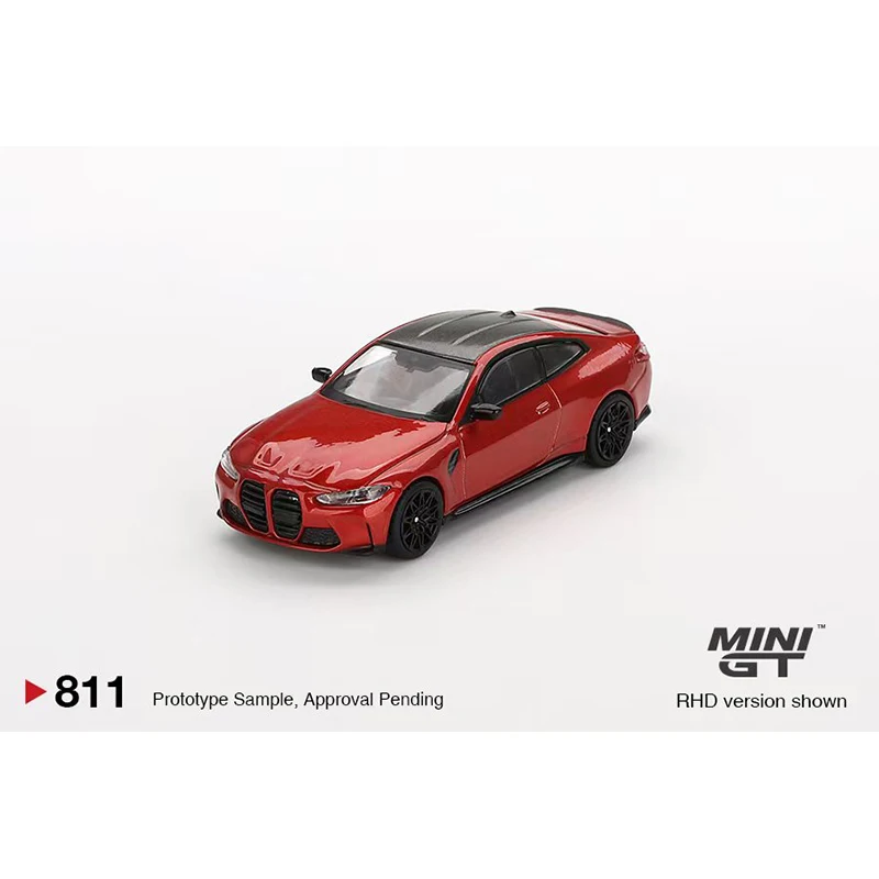 PreSale MINIGT 811 1:64 M4 Competition G82 Sahkir Orange Diecast Model Collection Toys