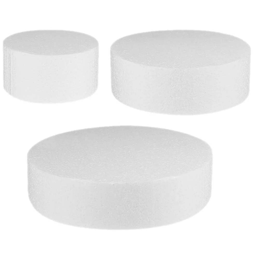 

3 Pcs Cake Model Mold Prop DIY Fake Wedding Dummy Foams Modelling Reusable Baby