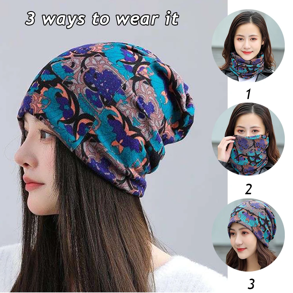 High Quality Women Hat Unisex Warm Autumn Winter Imitation Cashmere Hip-hop Beanie Scarf Face Mask Multifunctional Scarves Cap