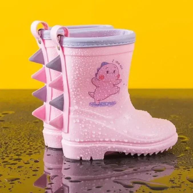 Children Rain Boots for Boys Cute Animals Water Shoes for Baby Girl Yellow Rain Boots Drop Shipping Rain Boots Kids