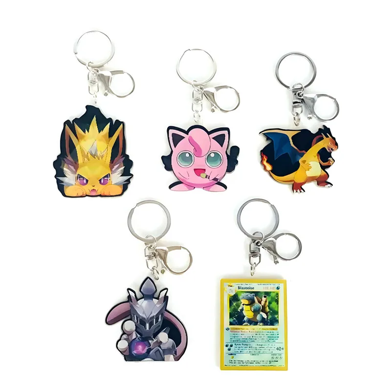 Anime Pok é mon Spray Fire Dragon Super Dream Gradient Kleine Karte Acryl Karte Stil Schlüsselanhänger Klassische Spiel Sammlung Geschenk