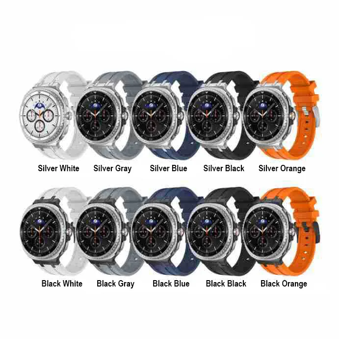 Correa deportiva de silicona para Samsung Galaxy Watch Band 8 Classic 46mm 40mm 44mm Correa pulsera suave para Galaxy Watch Ultra 2025 hombres