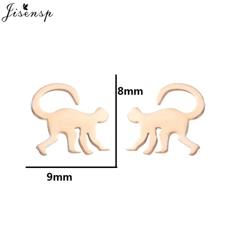 Cute Cat Sheep Earrings for Women Cartoon Stainless Steel Unicorn Monkey Jewelry Girls Student Lovely Animal Earring Accessories