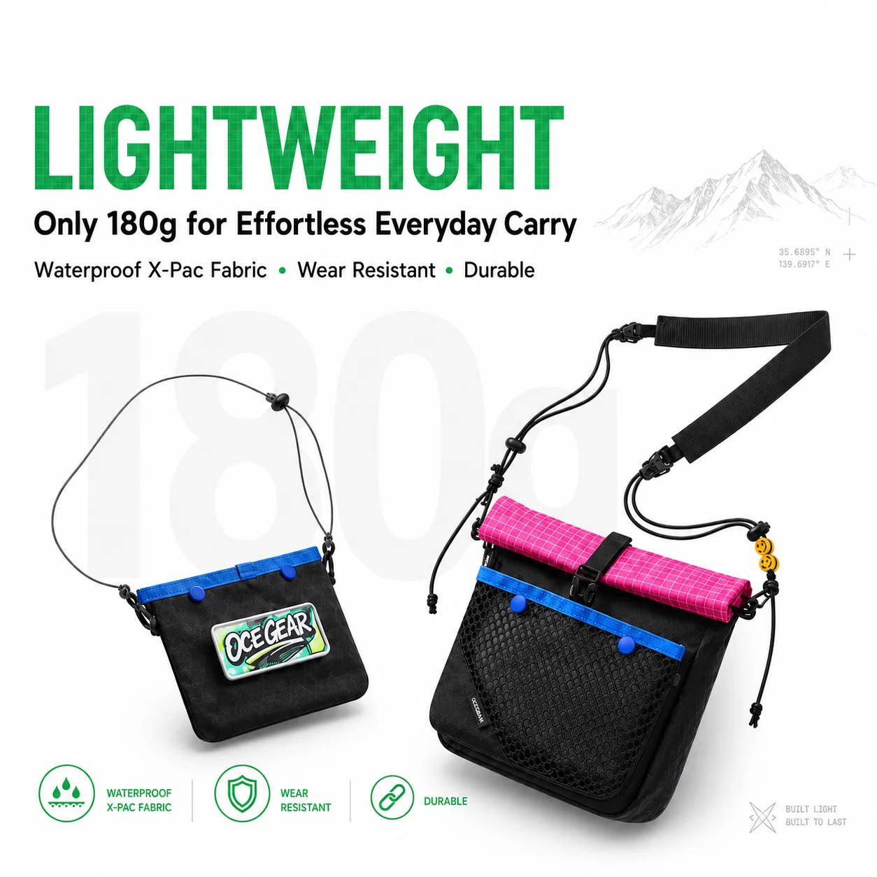 Sac bandoulière X-Pac 180g ult - Hiking Backpack Waterproof avis et prix