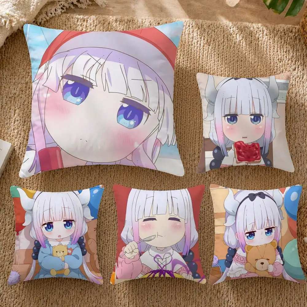 

Cozy KKobayashi Dragon Maider Anime Cushion Cover Cushion Cover Pillowcase Decorative Sofa Bed Home Decor 50x50 45x45 40x40