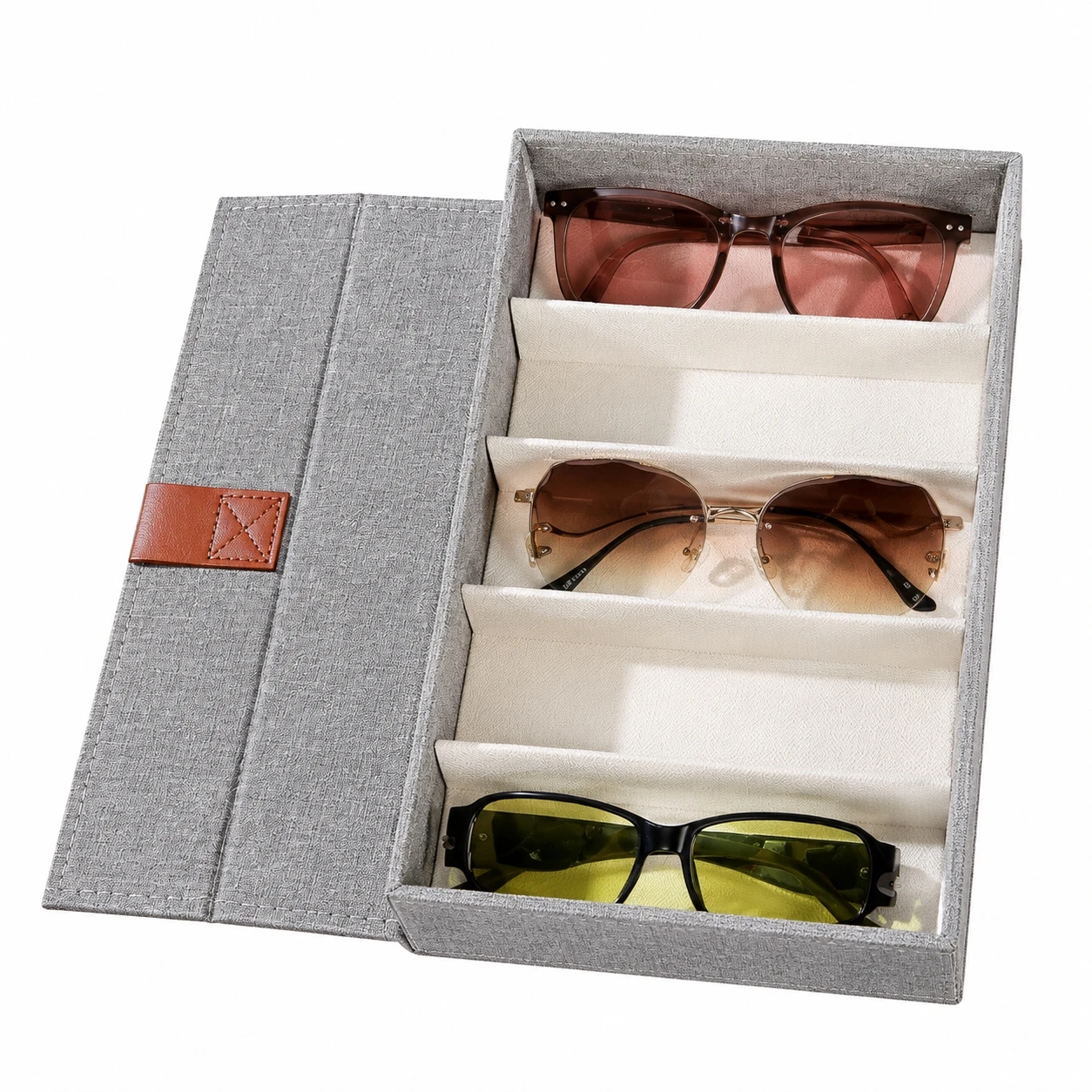 Sunglasses Display Stand Protective Eyeglass Organizer for Retail Store Counter Home Dressing Table Oxford Cloth Holder