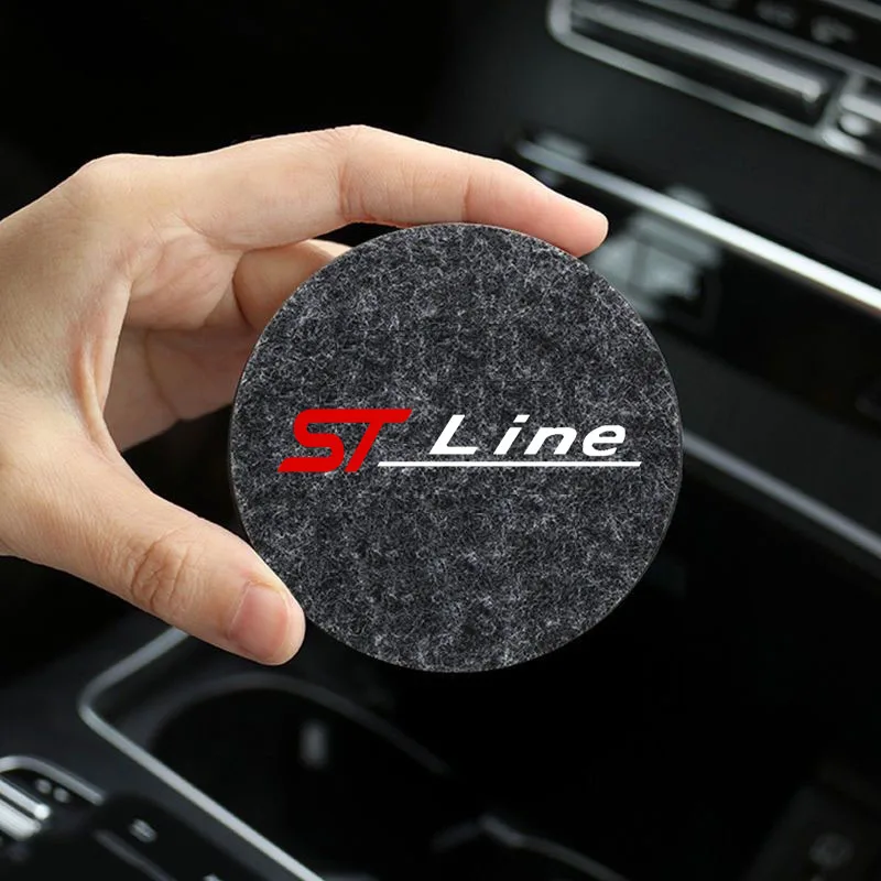 

Car Coaster Water Cup Anti-slip Pad Suede Car Styling for Ford ST-line Focus 2 3 Mondeo Ecosport Kuga Mk4 Fiesta Accessories