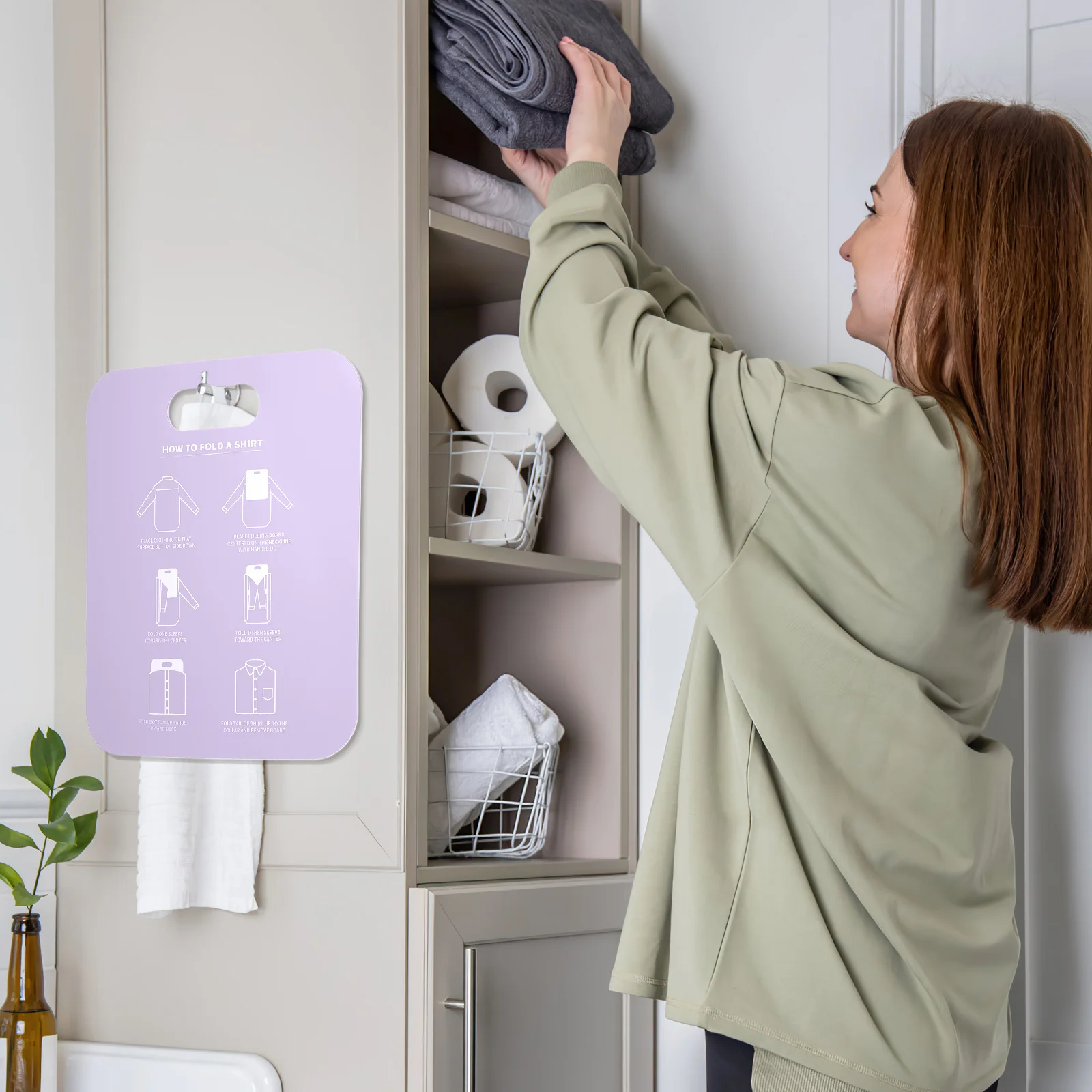 

2Pcs Folding Board for Shirt T-Shirt Cardboard Sheet Wrapping Cardboard Convenient Clothes Board for Home Travel Laundry