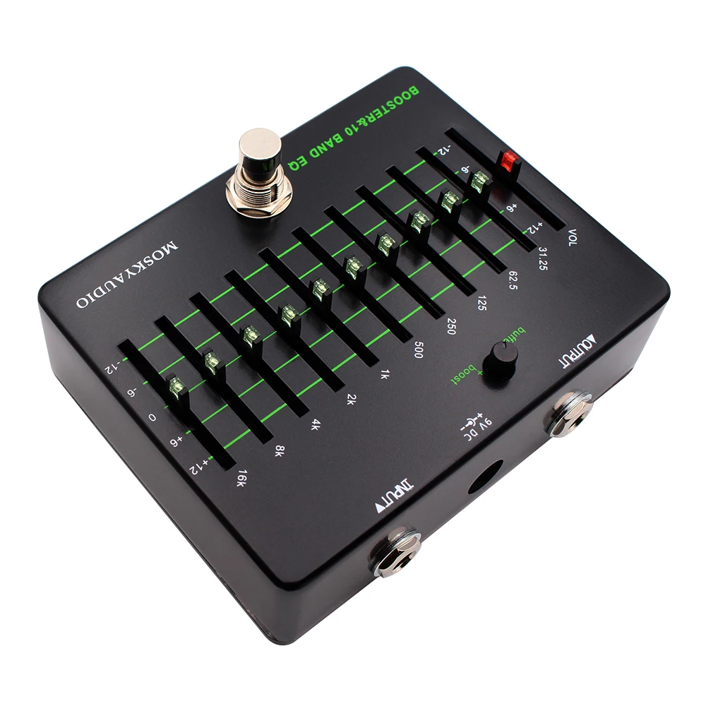 Mosky Clean Booster 10 Band EQ Effect Pedal,Buffer Guitar Effect Pedal True Bypass