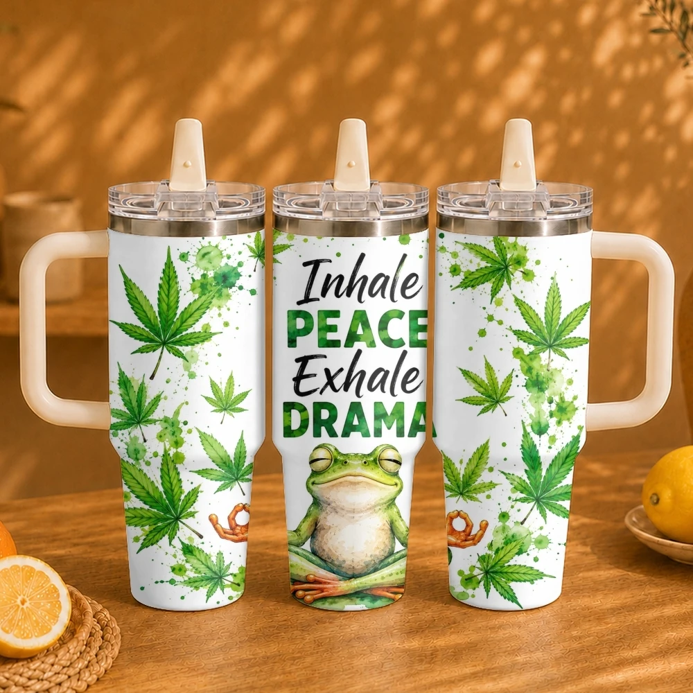 Interesting sloth Vacuum Flasks 40oz Vacuum Insulated Travel Mug - Stainless Steel Straw Cup Lid