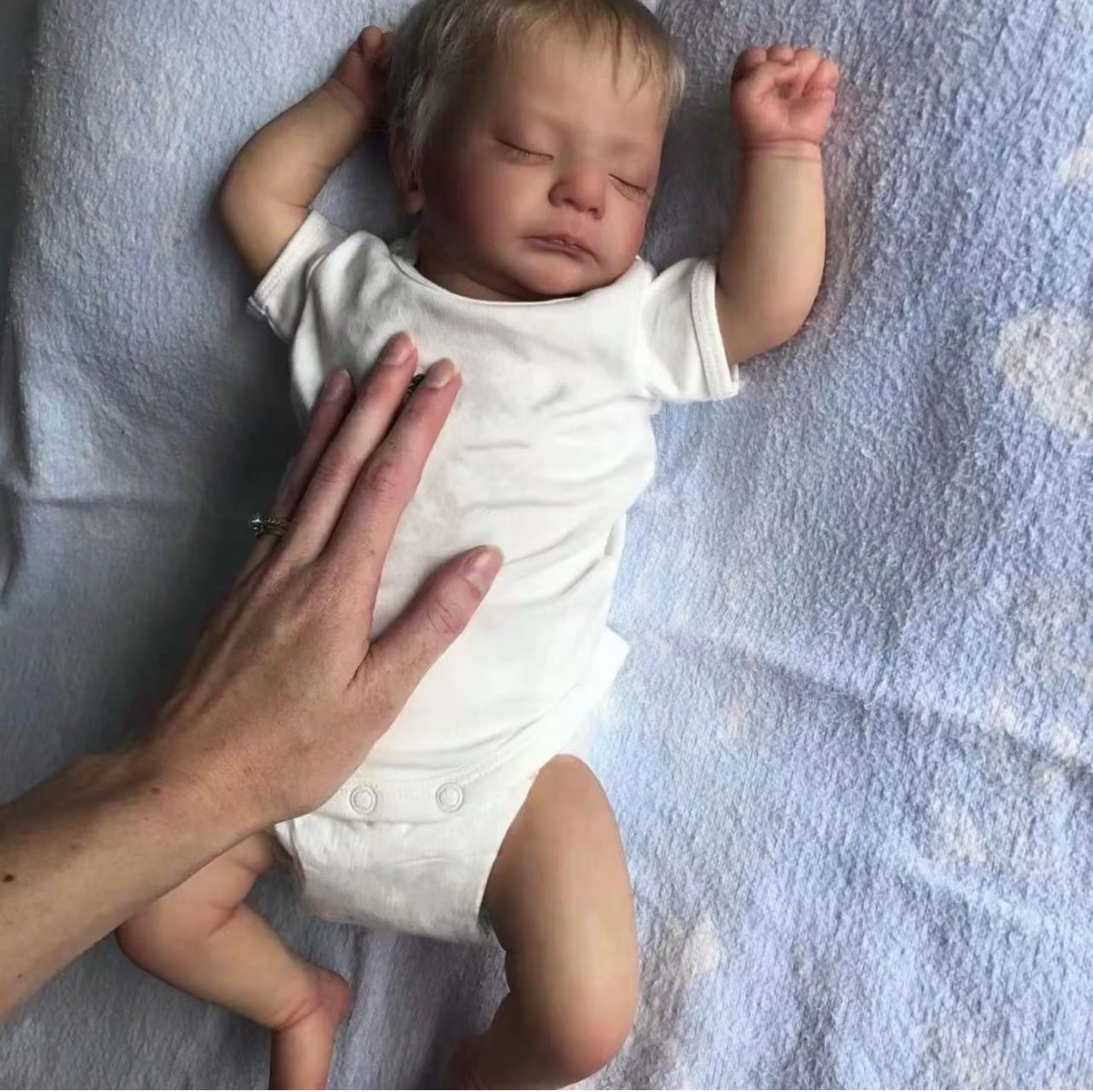 

19 inch Kai Lifelike Reborn Baby Doll – Handmade Realistic Newborn with 3D Skin, Rooted Hair & Visible Veins Ideal Gift for Kids