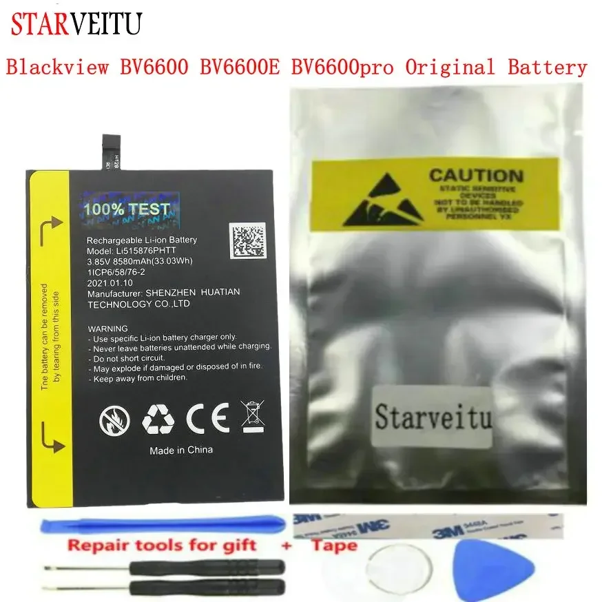 Original Battery for Blackview BV6600 Pro, BV6600E, 8580mAh, Mobile Phone Repair Parts