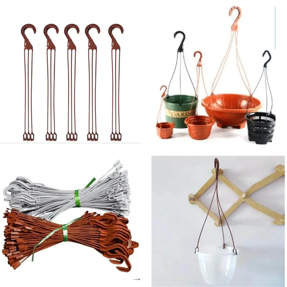 10PCS 36/39/55CM Flower Pots Hanging Plant Pots Hanger Hook Basin Hanger Garden Basket Holder Hanging Chains Garden Accessories