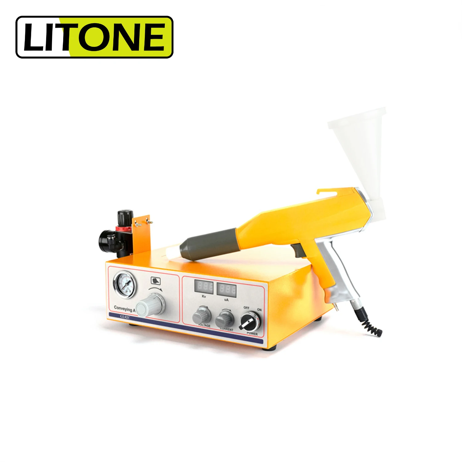 

L-02C Легкий портативный ручной электростатический пистолет для порошковой окраски с функцией экономии усилий, конкурентная цена, 110В-220В, гарантия 1 год