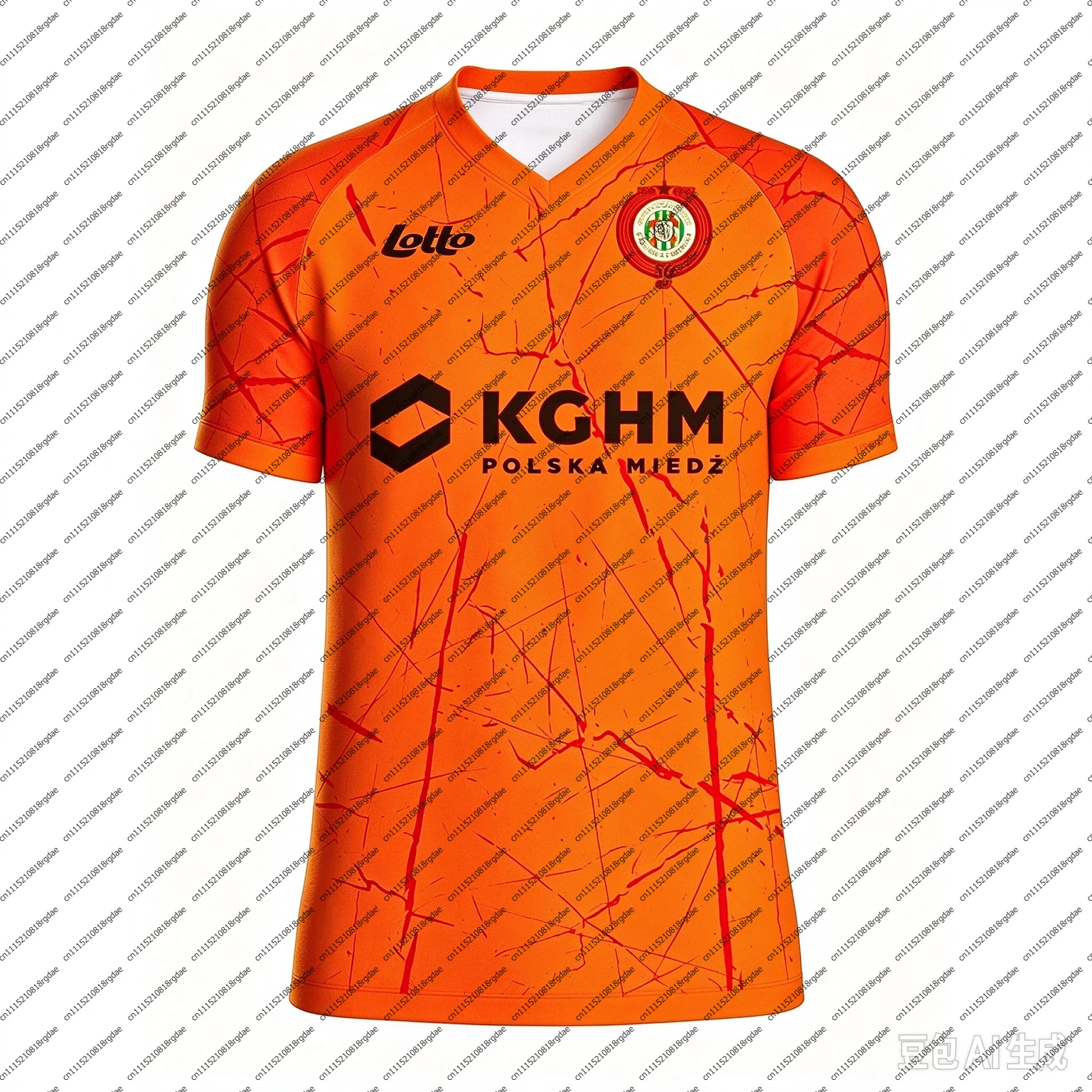 26-27 Zagłębie Lubin Home and Away T-Shirt with 3D Digital Print, Comfortable and Breathable Sports Casual Top
