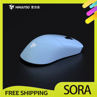 NINJUTSO X VAXEE SORA 4K Mouse 2Mode Wireless 2.4G Gamer Mouse 60g Custom 4KHz Polling Rate Mice PAW3950 Long Battery Apex Mouse