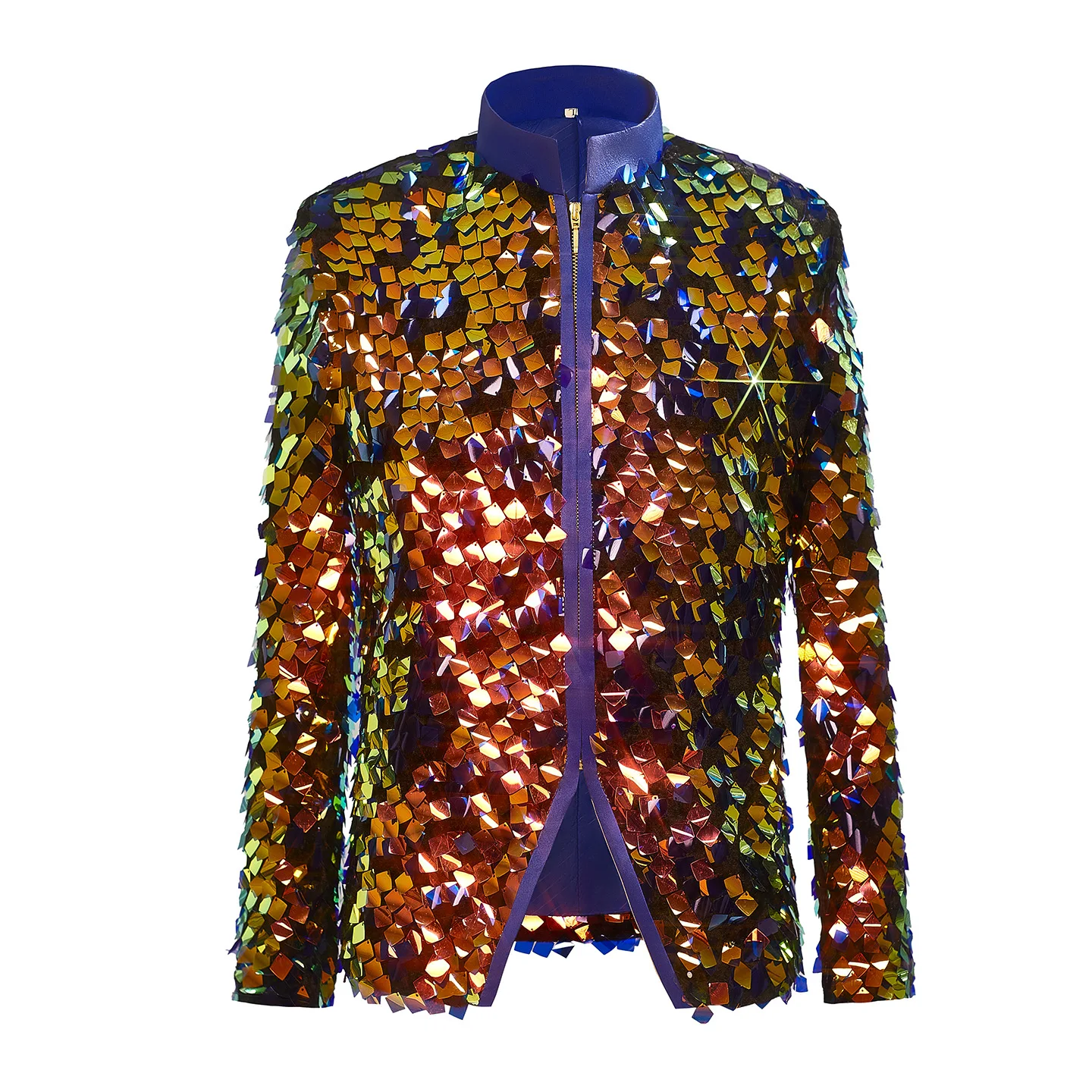 

2026 new men's stage performance, stand-up collar, sequined casual blazer