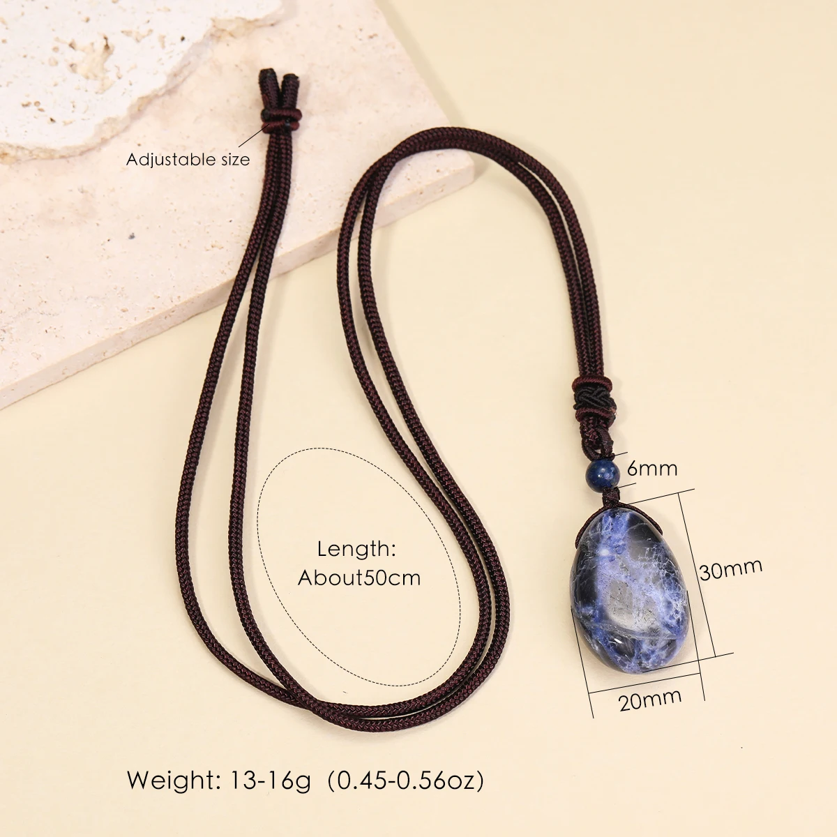 Natürliche Edelstein-Halskettenanhänger aus Amethyst, Rosenquarz und Klarquarz für Männer und Frauen, Gesundheits- und Wohlstands-Schmuck – Detail 1
