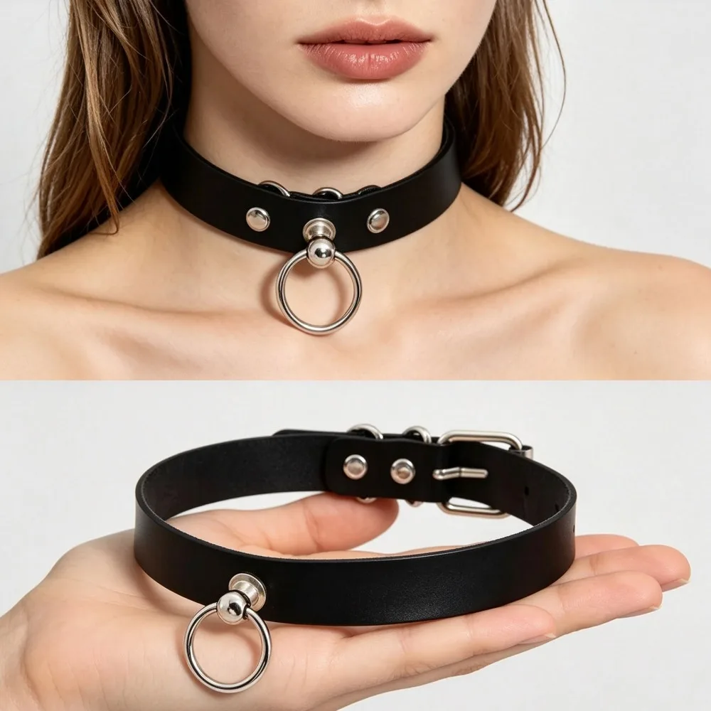 Punk Gothic PU Leather Rivet Collar Choker Sexy Goth Fashion Jewelry Club Halloween Party Gift for Women