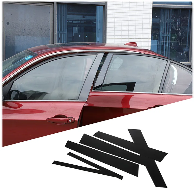 

Glossy Black Car Window Door Center Column B C Pillar Post Cover Trim for BMW 3-Series E90 2005-2012 Decoration Stickers Styling