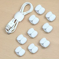 10pcs Multi-Function Cable Organizer Clips for Charging & Earphone Cords - Durable Plastic 6