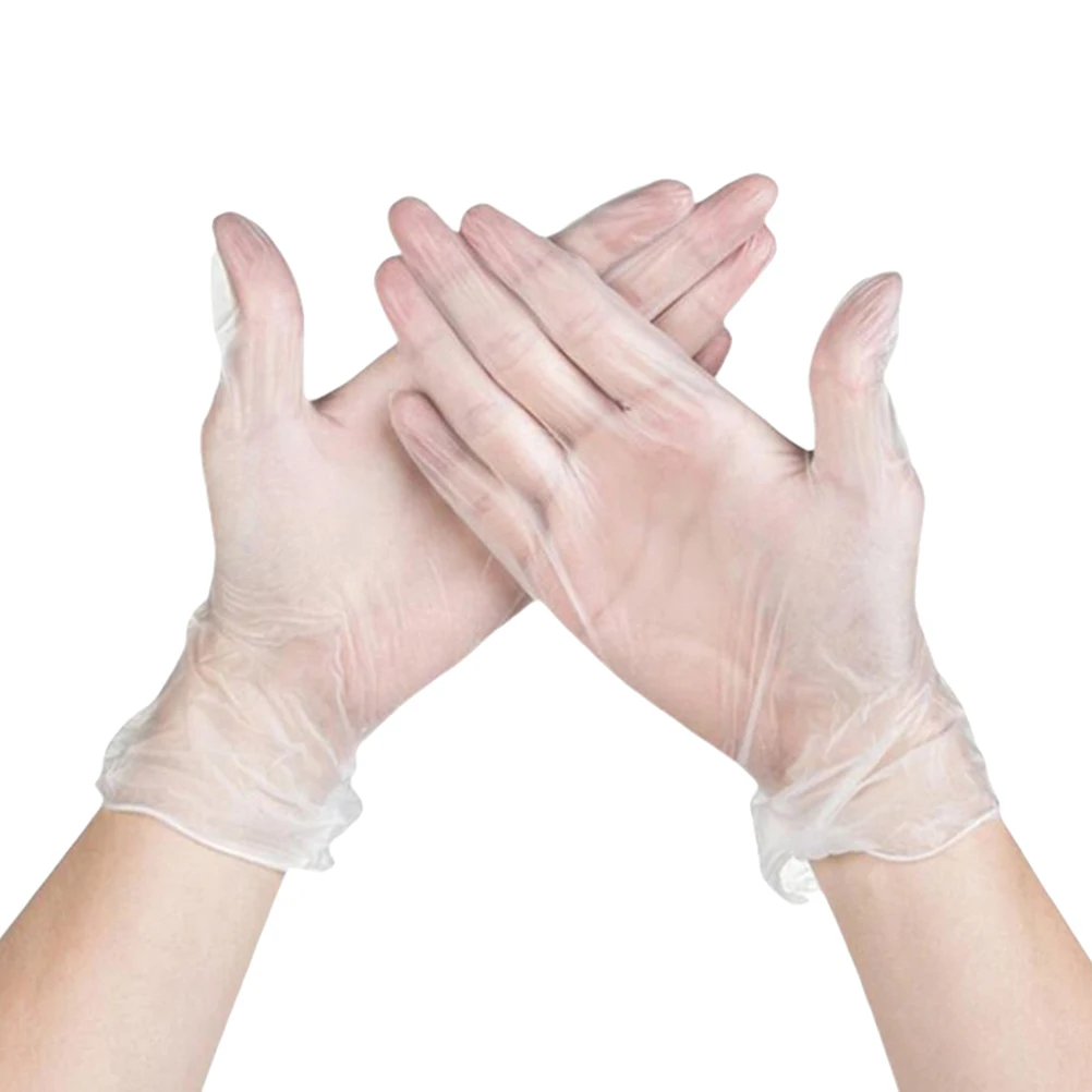 

80PCS Disposable PVC Gloves Multi-purpose Household Kitchen Gloves Practical Catering Beauty Gloves No Powder Gloves for Home Ca