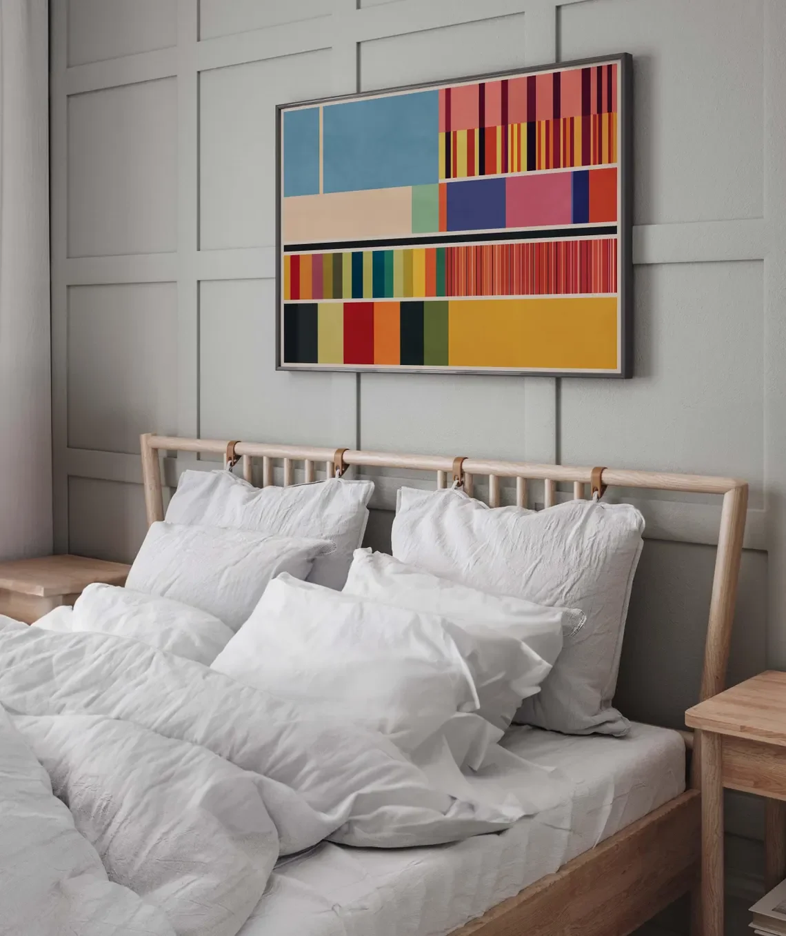 Mid Century Color Block Stripe Abstract Wall Decor Print - Ideal Gift for Interior Design Enthusiasts, Minimalist Homeowners, or image 4