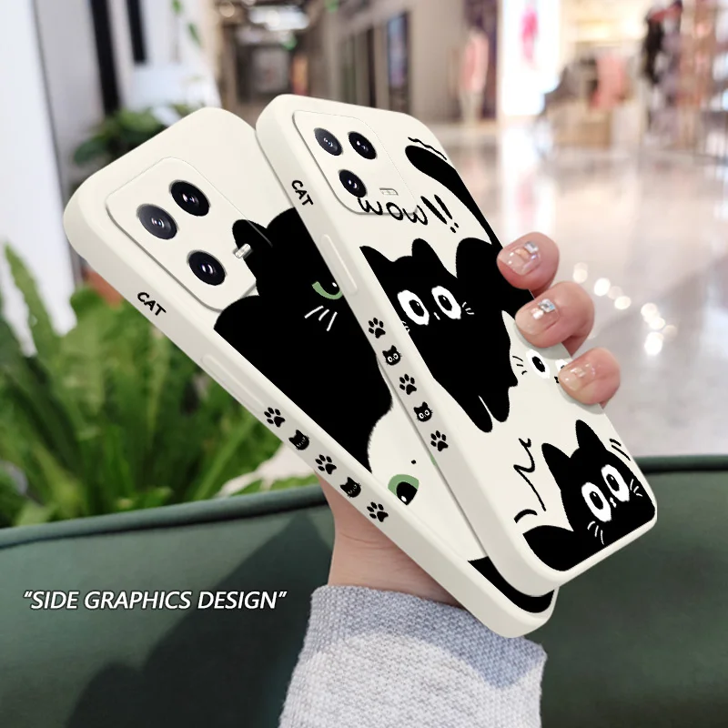 

Cuddle Cat Phone Case For Xiaomi Mi 15 14 14T 13 13T 12 12X 12T 12S 11 11T 10 10T 9 9T Pro Lite Liquid Silicone Cover