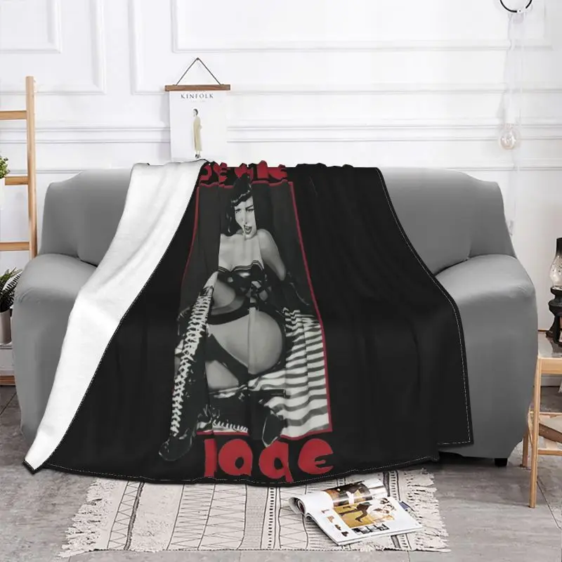 Bettie Page Blanket Sheet Sofa Bed On The Sofa Skin Friendly Home Decotation