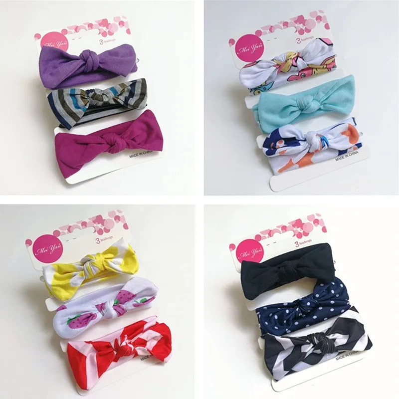 

3 шт./набор, Однотонные эластичные повязки на голову